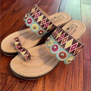 hand-painted Boho Spring Step l’artiste “Dreamcoat” 40 US9